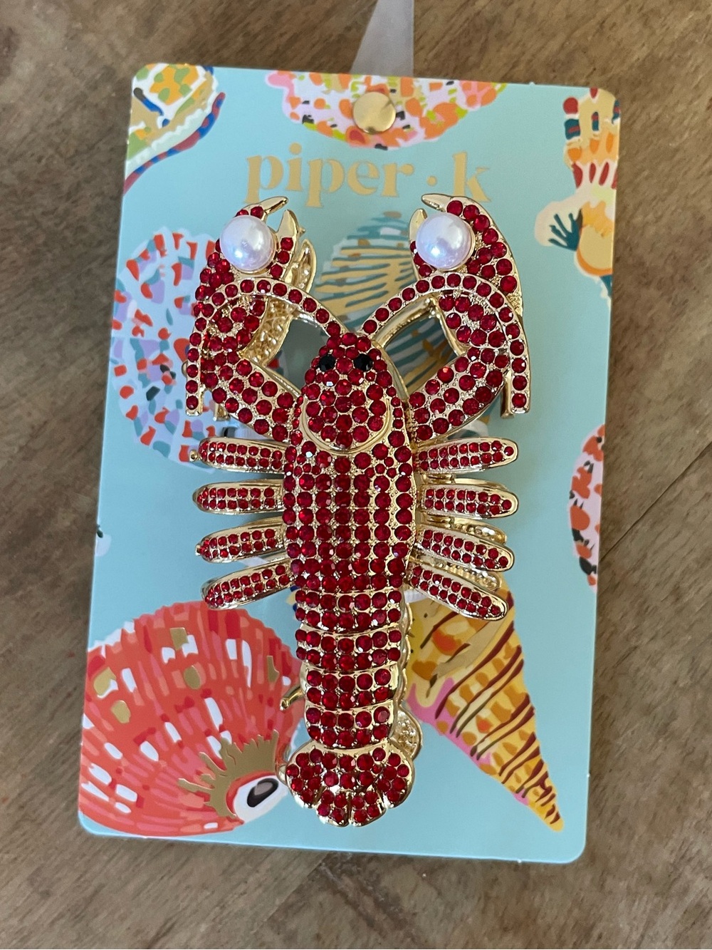 🦞 Piper K Rhinestone Lobster Hair Claw Clip